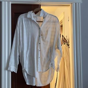 Free People Oversized button up shirt w/pockets